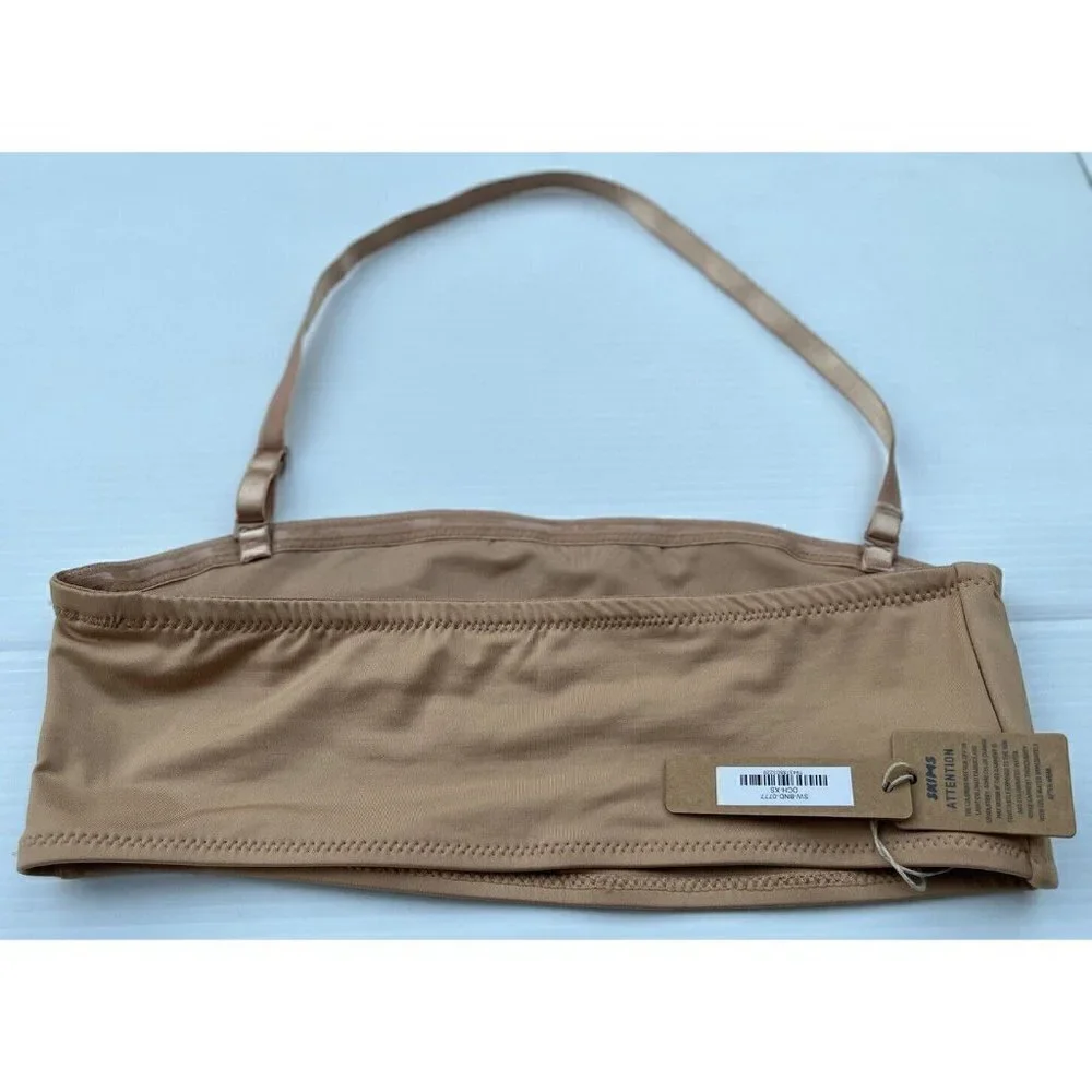 SKIMS Swim Bandeau Beige Size XS Bikini Top Orche SW-BND-0777